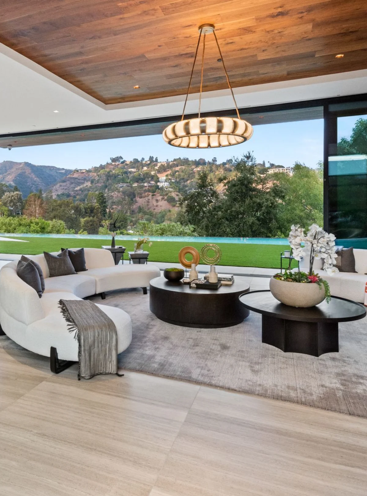 Architectural villa interior with sculptural lines