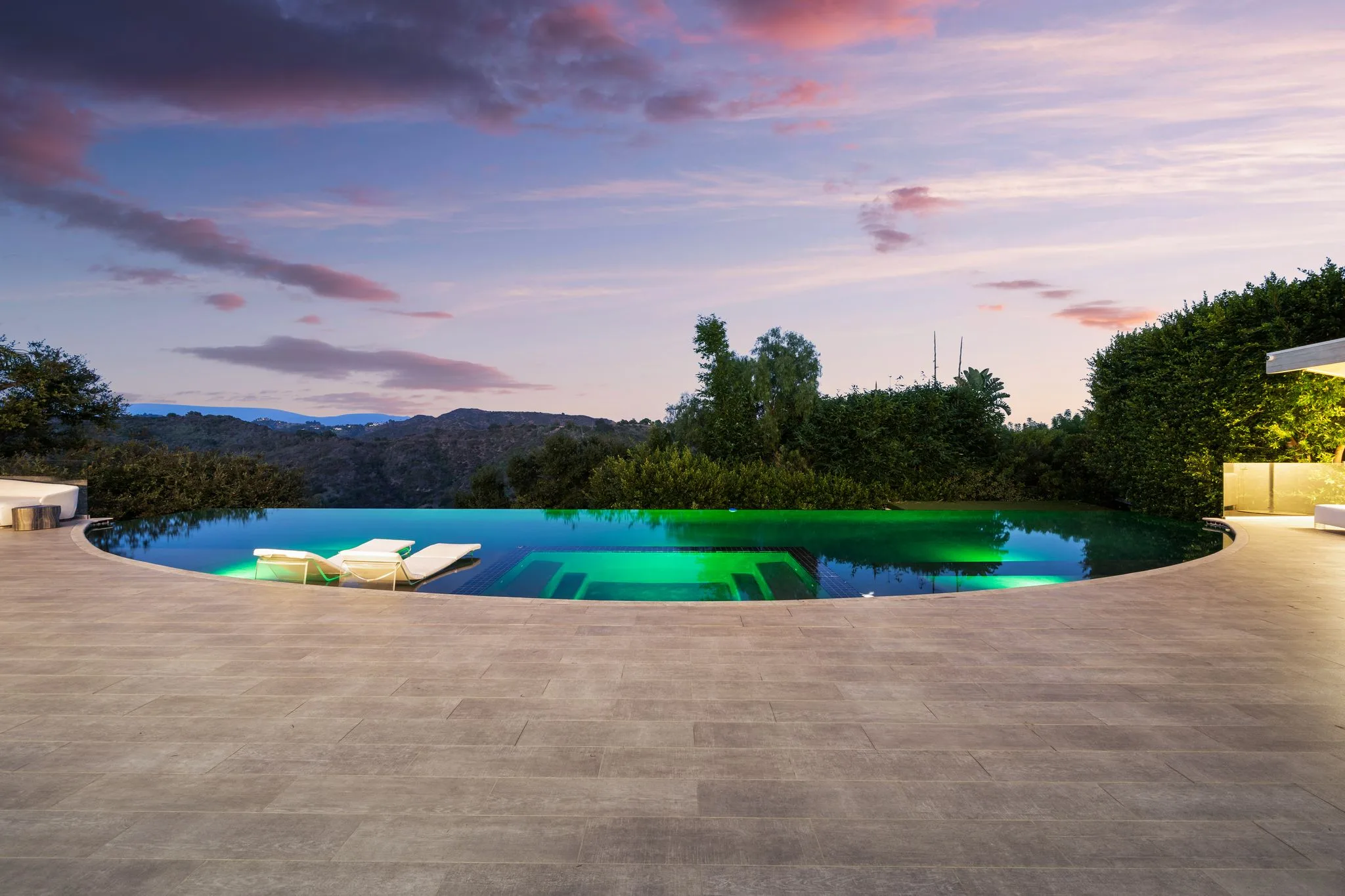 Luxury Bel Air villa exterior featuring elegant contemporary design, spacious living areas, upscale furnishings, and refined architectural details in an exclusive Los Angeles vacation rental.