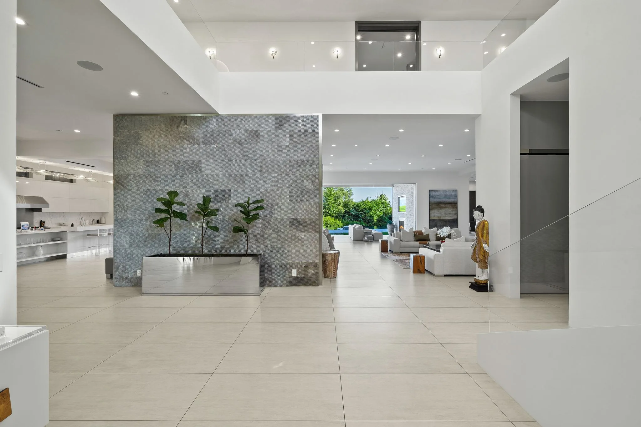 Luxury Bel Air villa interior featuring elegant contemporary design, spacious living areas, upscale furnishings, and refined architectural details in an exclusive Los Angeles vacation rental.