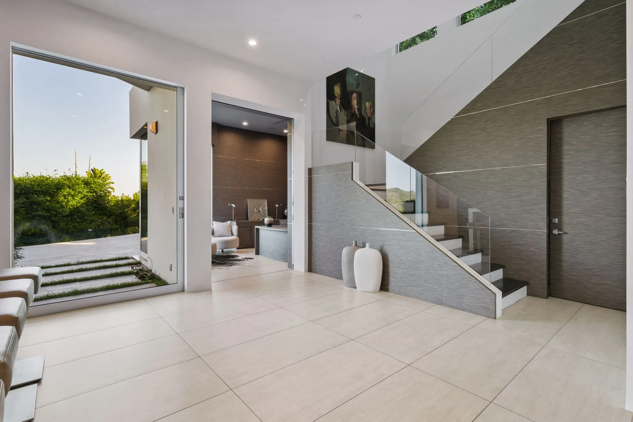 Luxury Bel Air villa interior featuring elegant contemporary design, spacious living areas, upscale furnishings, and refined architectural details in an exclusive Los Angeles vacation rental.